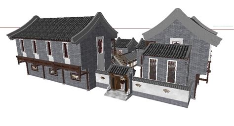 农家小院模型 民房模型 民宿房屋模型- 3D资源网-国内最丰富的3D模型资源分享交流平台