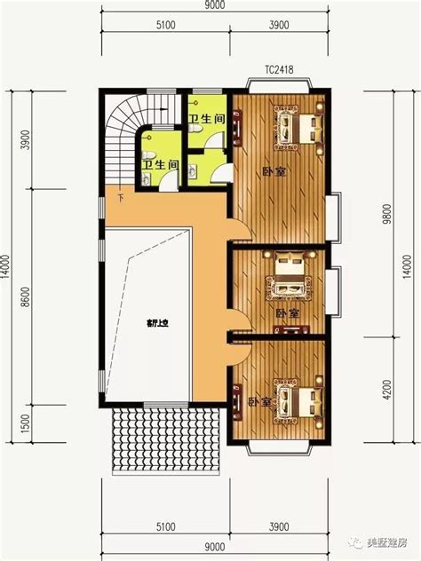 9×12房屋设计图,9米12米自建房平面图,2户型(第4页)_大山谷图库