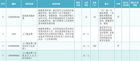 丽水市完善现行居家医疗服务价格项目（居家医疗服务价格项目表）