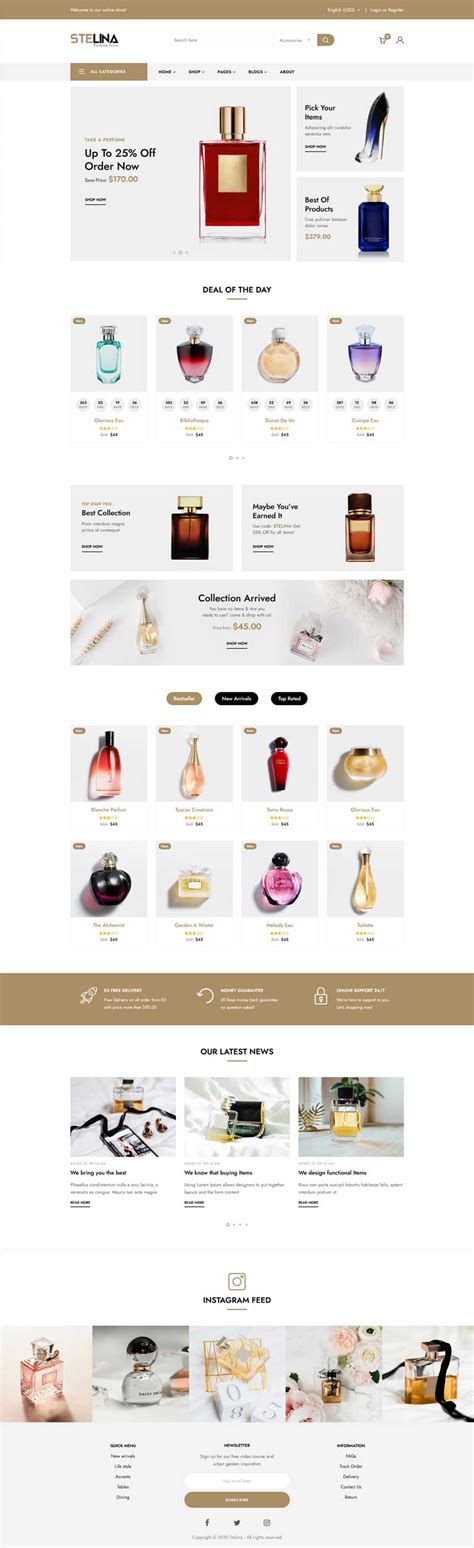 品牌香水店铺网站HTML模板_墨鱼部落格