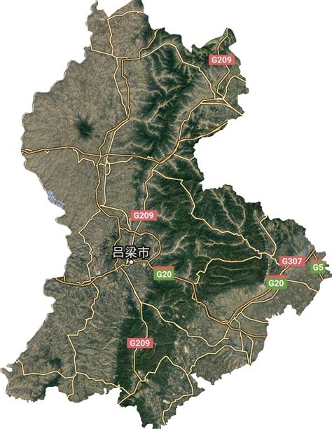 山西省吕梁市地图图片