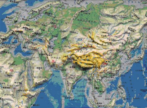 高清亚洲地理分区示意图 - 世界地图全图 - 地理教师网