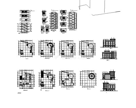淮安6层大型超市综合楼建筑设计施工cad图纸（含地下一层）_公共建筑效果图_土木在线