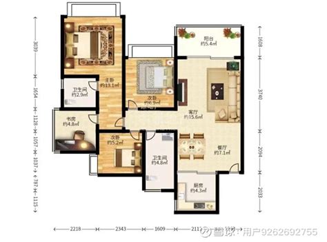 深圳财富城141平4室2厅户型图_首付金额_4室2厅2卫_141.0平米 - 吉屋网