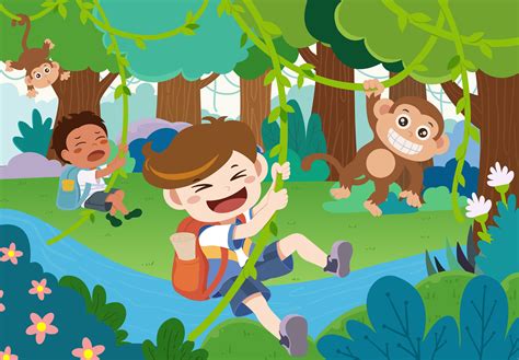 丛林探险|插画|儿童插画|圆粒粒的Ali - 原创作品 - 站酷 (ZCOOL)