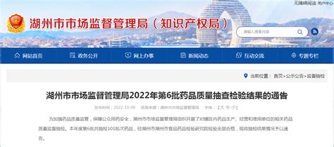 浙江省湖州市市场监管局公布2022年第1批药品质量抽查检验结果_手机新浪网