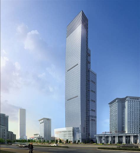 现代超高层商业办公楼效果图下载-光辉城市
