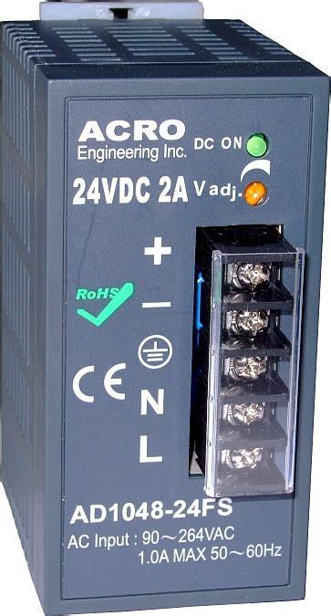 AD1048-24FS Din Rail Power Supply, 24VDC, 2A - PIMZOS.COM