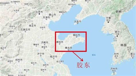 胶东半岛地图图片