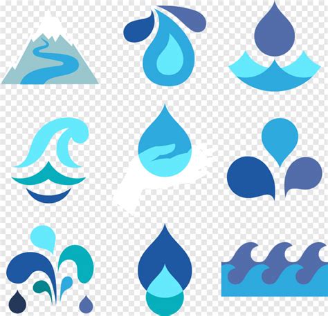 Water Splash Vector - Drop Water Flat Design Clip Art, HD Png Download ...