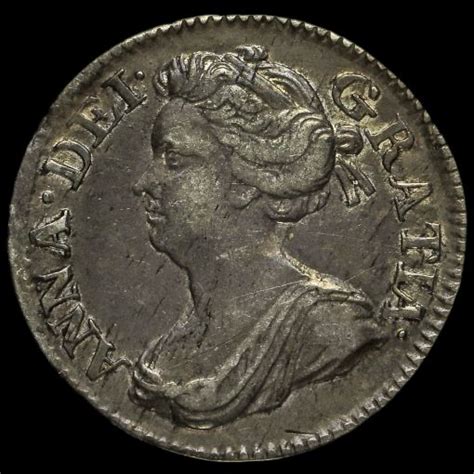 1704 Queen Anne Early Milled Silver Maundy Threepence
