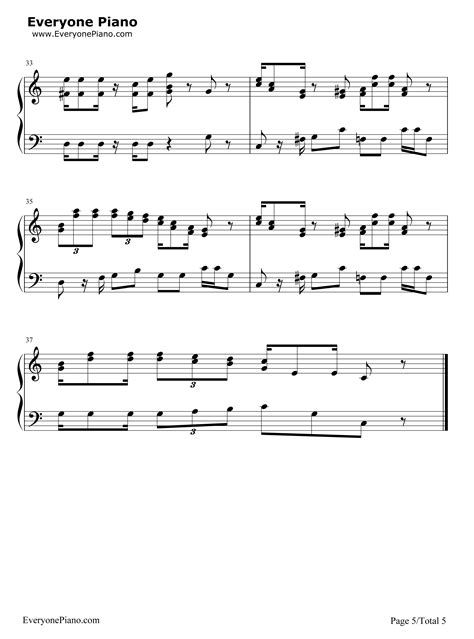 超级玛丽主题曲-The Super Mario五线谱预览5-钢琴谱文件（五线谱、双手简谱、数字谱、Midi、PDF）免费下载