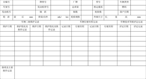 车辆技术档案表格_word文档在线阅读与下载_无忧文档