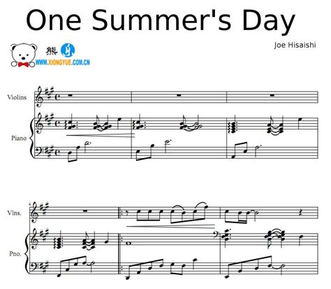 Hisaishi Joe久石让 Summer降B萨克斯钢琴二重奏谱 - 找教案个人博客