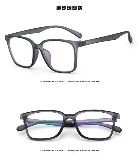 OULE 新款复古眼镜框大脸全框近视眼镜架 轻盈tr90男女眼镜框 透灰_眼镜框_OULE眼镜网