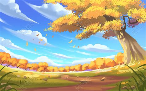 秋天的景色涂色画 - 天奇生活