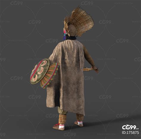 印第安人 阿芝特克人 祭祀师 原始部落首领 原始人-cg模型免费下载-CG99