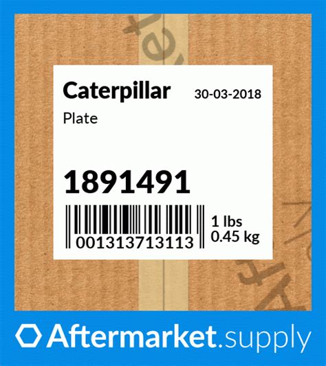 1891491 - Plate fits Caterpillar
