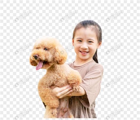 小女孩遛狗和狗玩耍元素素材下载-正版素材401616184-摄图网