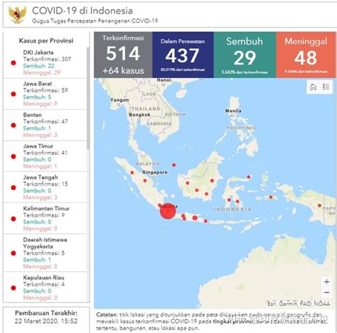3月22日快讯：印尼今日累计确诊514 单日新增64人 雅加达成重灾区 政府公布各区域疫情地图 - 知乎
