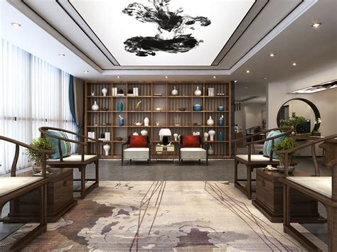 新中式客厅设计效果图高清图片下载-正版图片500407017-摄图网