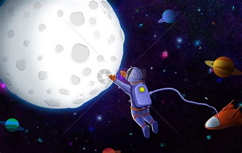 探险家宇航员带着月球背景在太空行走3D使航天员带着月球背景在太空行走小说宇宙高清图片下载-正版图片307946950-摄图网