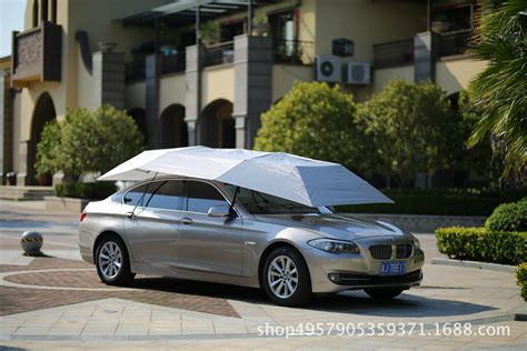 鼎酷汽车用品全自动移动隔热车棚篷布 汽车遮阳伞多色篷布 可更换-阿里巴巴