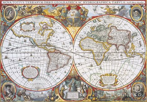 Hondius World Map, 1630 Photograph by Photo Researchers - Pixels Merch