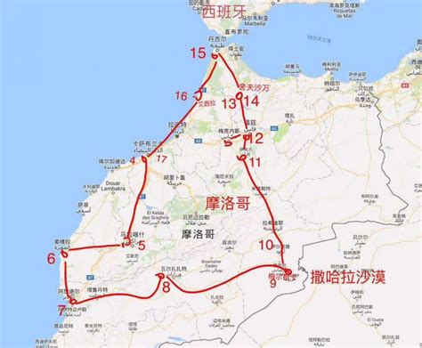 摩洛哥地图图片