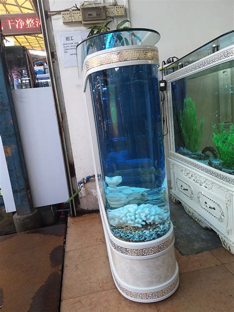 厂家直销鱼缸批发欧式子弹头鱼缸家用客厅玻璃鱼缸大中型鱼缸-阿里巴巴