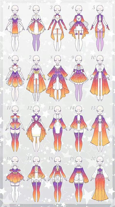 二次元人物服装图片