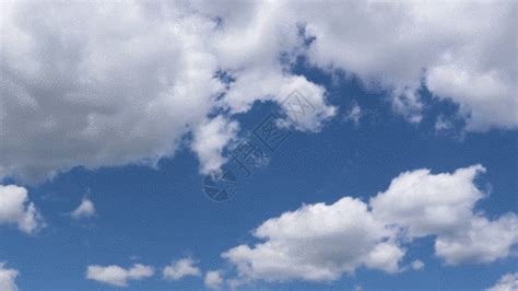晴空蓝天白云延时高清GIF动图图片-正版gif素材401091449-摄图网