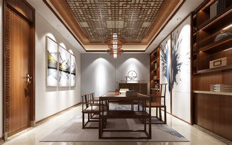 现代极简客厅茶室 - 效果图交流区-建E室内设计网