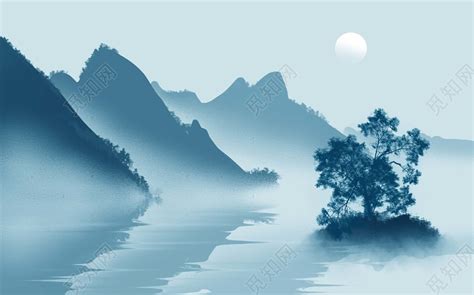 中国风山水画插画图片下载-正版图片401487662-摄图网