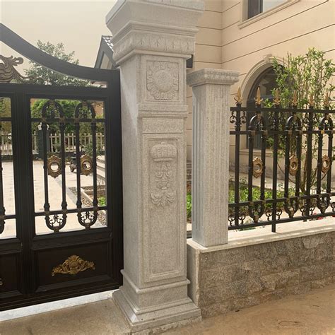 庭院围墙石雕大门柱 花岗石大门柱高2.8米-阿里巴巴