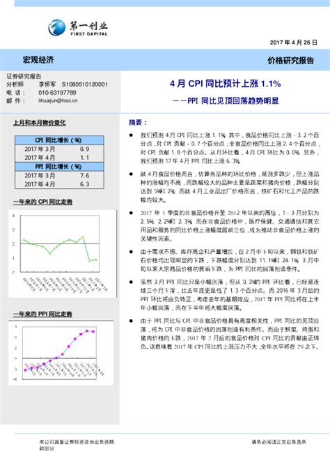 2017年中国CPI、PPI及PPI指数走势分析【图】_智研咨询