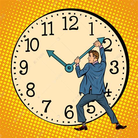 男人想停止时钟。时间管理素材图片免费下载-千库网
