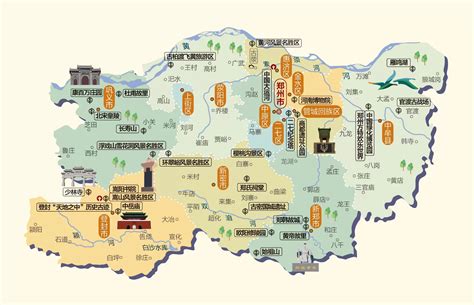 河南省郑州市旅游地图 - 郑州市地图 - 地理教师网