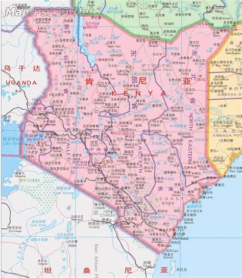 肯尼亚地图 - 肯尼亚地图 - 地理教师网