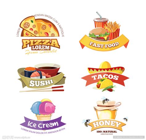美食图标标签设计免抠元素素材图片免费下载-佳库网