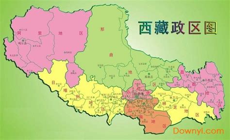 西藏行政区域地图下载-西藏行政区域划分图下载-当易网