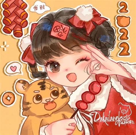 虎年古风人头像图片女生