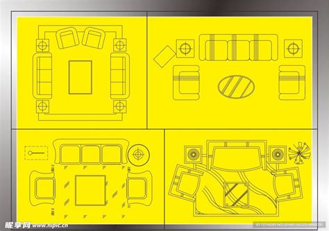 沙发平面图图片