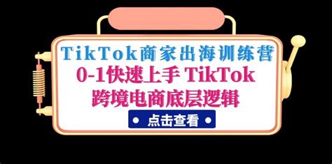 TikTok出海训练营：0-1快速上手跨境电商底层逻辑 - 清辉创业网