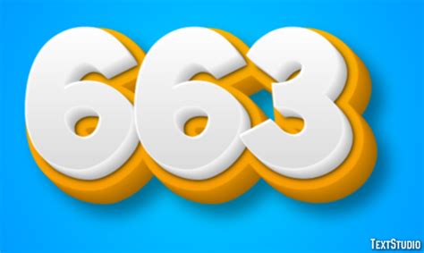 663 Text Effect and Logo Design Number