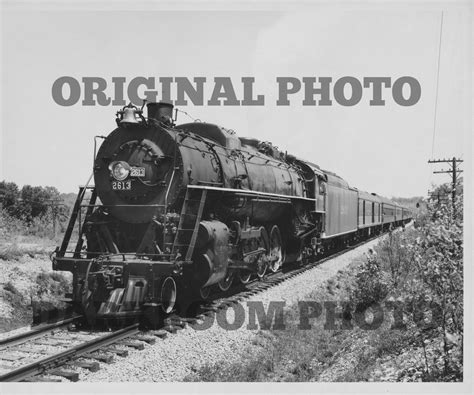 Darkroom Photo IC Illinois Central 4-8-2 2613 Excursion Train 1960 ...