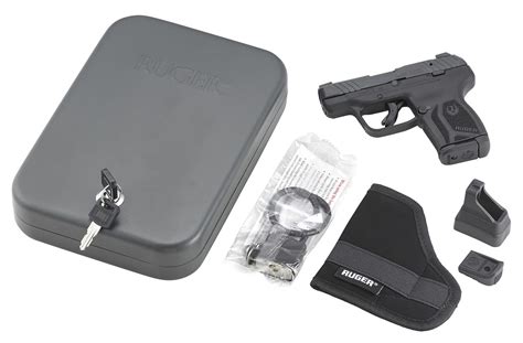 Ruger 13743 LCP Max w/Lockbox Compact 380 ACP 10+1 2.80″ Black Oxide ...