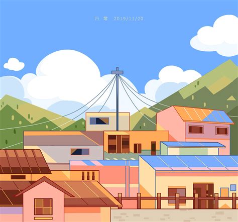 小镇插画|平面|海报|yangyang爱设计 - 原创作品 - 站酷 (ZCOOL)
