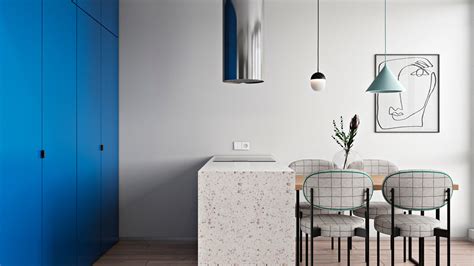 轻柔的蓝色，透明的玻璃墙！清新自由感的住宅空间 - 设计之家