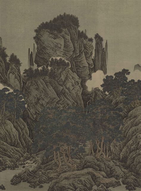 万壑松风图图片